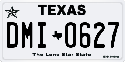 TX license plate DMI0627