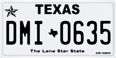 TX license plate DMI0635