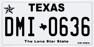 TX license plate DMI0636
