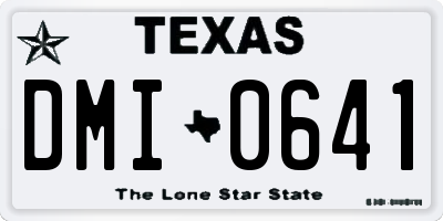 TX license plate DMI0641