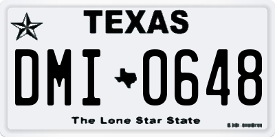 TX license plate DMI0648