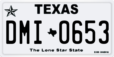 TX license plate DMI0653