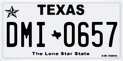 TX license plate DMI0657