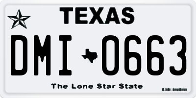 TX license plate DMI0663