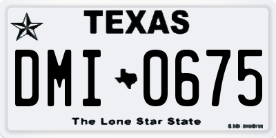 TX license plate DMI0675