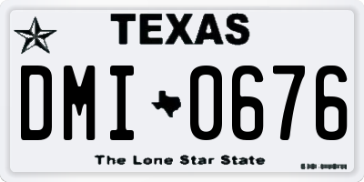 TX license plate DMI0676