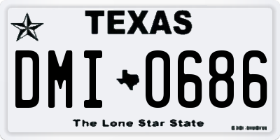 TX license plate DMI0686