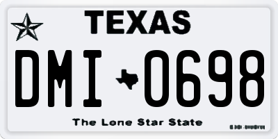 TX license plate DMI0698