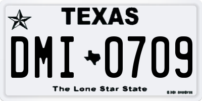 TX license plate DMI0709