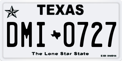 TX license plate DMI0727
