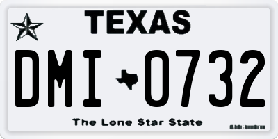 TX license plate DMI0732