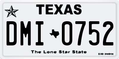 TX license plate DMI0752