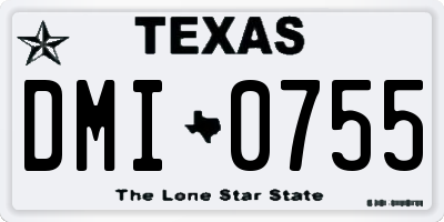 TX license plate DMI0755