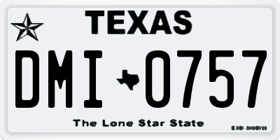 TX license plate DMI0757