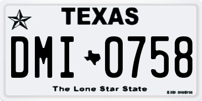 TX license plate DMI0758