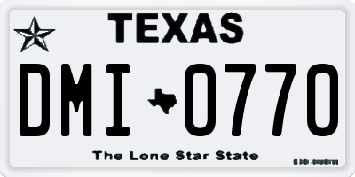 TX license plate DMI0770