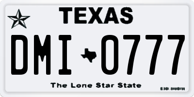 TX license plate DMI0777
