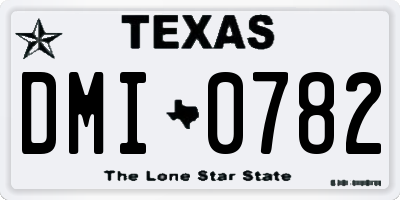 TX license plate DMI0782
