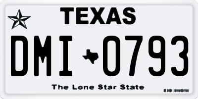 TX license plate DMI0793