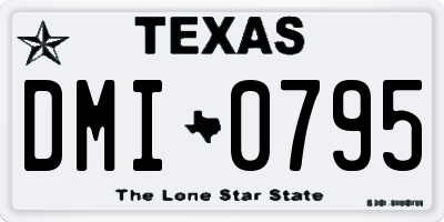 TX license plate DMI0795