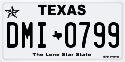 TX license plate DMI0799