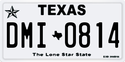 TX license plate DMI0814