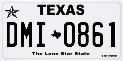 TX license plate DMI0861