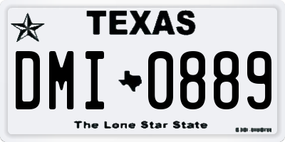 TX license plate DMI0889