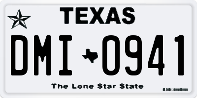 TX license plate DMI0941