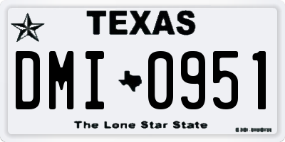 TX license plate DMI0951
