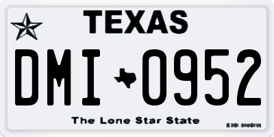 TX license plate DMI0952