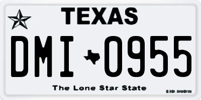 TX license plate DMI0955