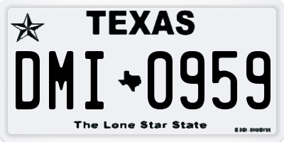 TX license plate DMI0959
