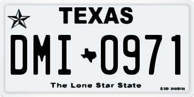 TX license plate DMI0971