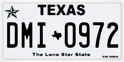 TX license plate DMI0972