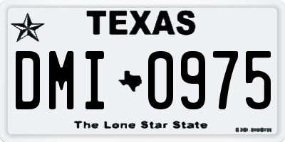 TX license plate DMI0975