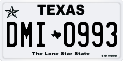 TX license plate DMI0993