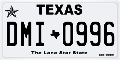 TX license plate DMI0996