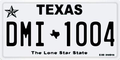 TX license plate DMI1004