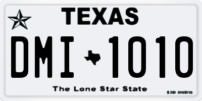 TX license plate DMI1010