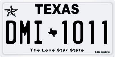 TX license plate DMI1011