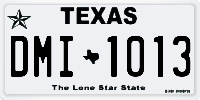 TX license plate DMI1013