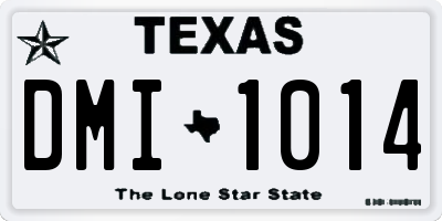 TX license plate DMI1014