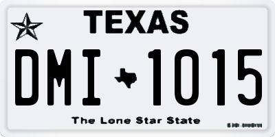 TX license plate DMI1015