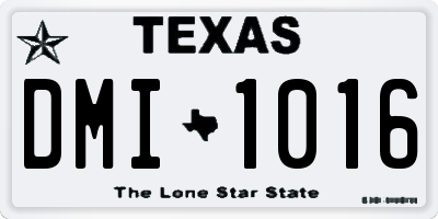 TX license plate DMI1016