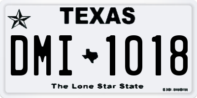 TX license plate DMI1018