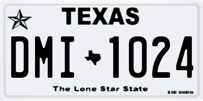 TX license plate DMI1024