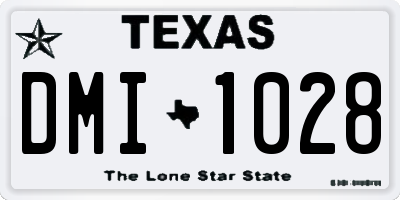 TX license plate DMI1028