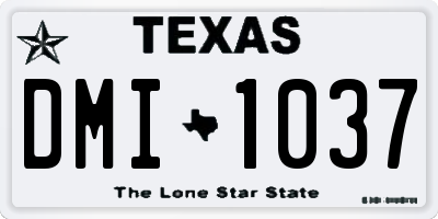 TX license plate DMI1037