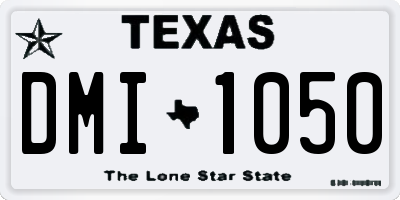 TX license plate DMI1050